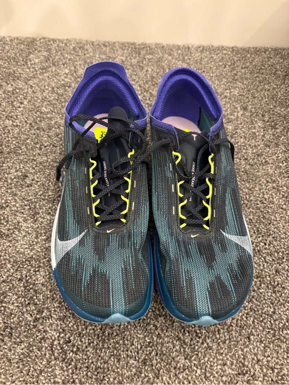 Nike Men’s Teal, Purple & Neon Yellow Running Sneakers